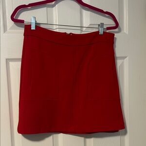 Anthropologie Vibrant Red Mini Skirt